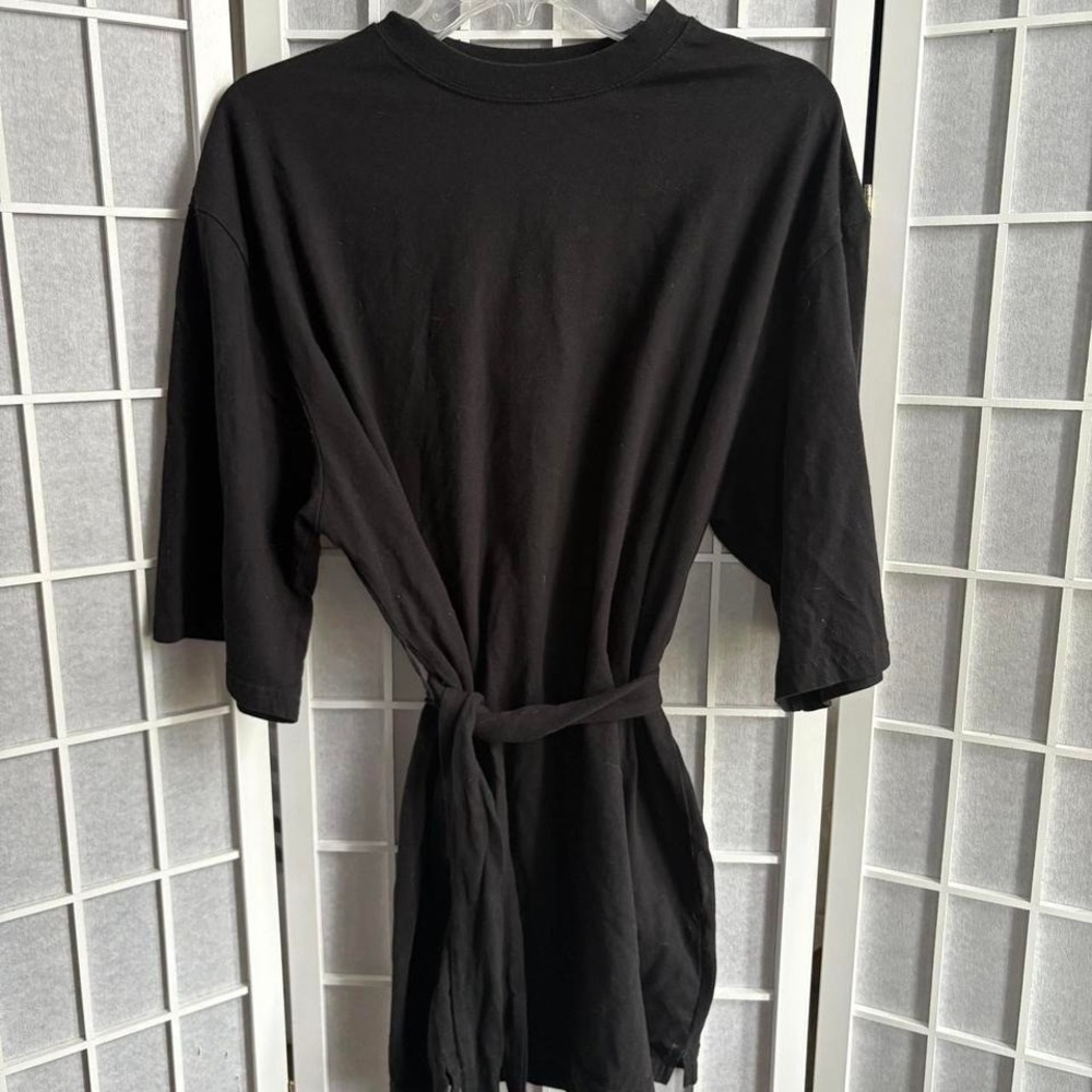 Y2k Tie Back‎ black Whimisgoth Fairy Grunge Romantic Minimalist Sz M Minidress